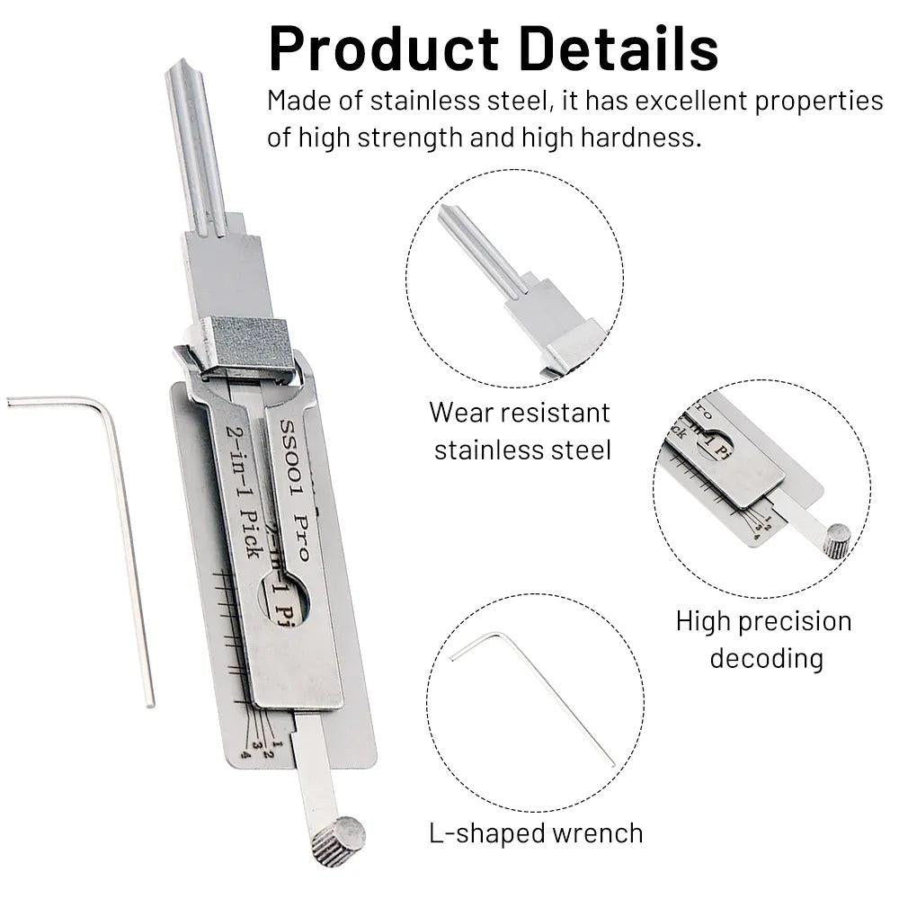 Home Use 2-in-1 Precision Lock Picking Tool
