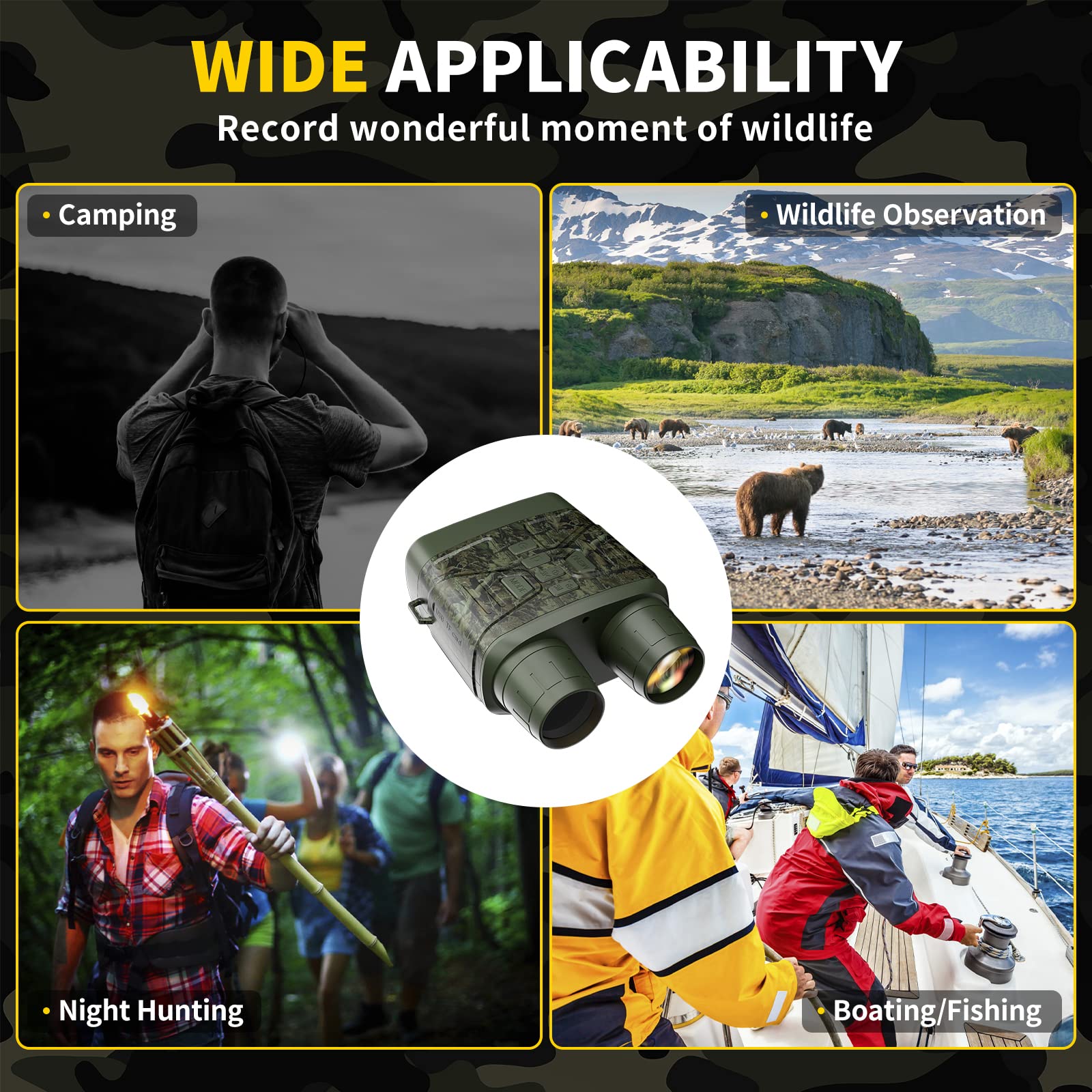 4K Night Vision Goggles, Camouflage